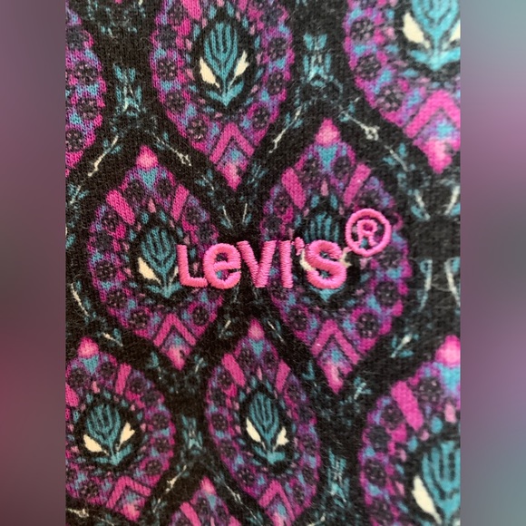Levi’s Dark Purple All Over Print Hoodie Size M - Picture 4 of 4